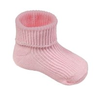 S901-P-BP: Pink Turnover Socks (0-3m)